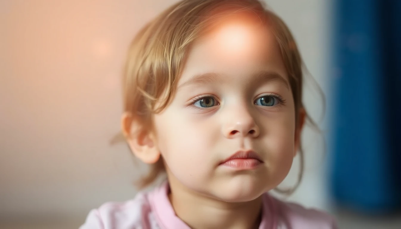 Child participating in a midbrain activation session